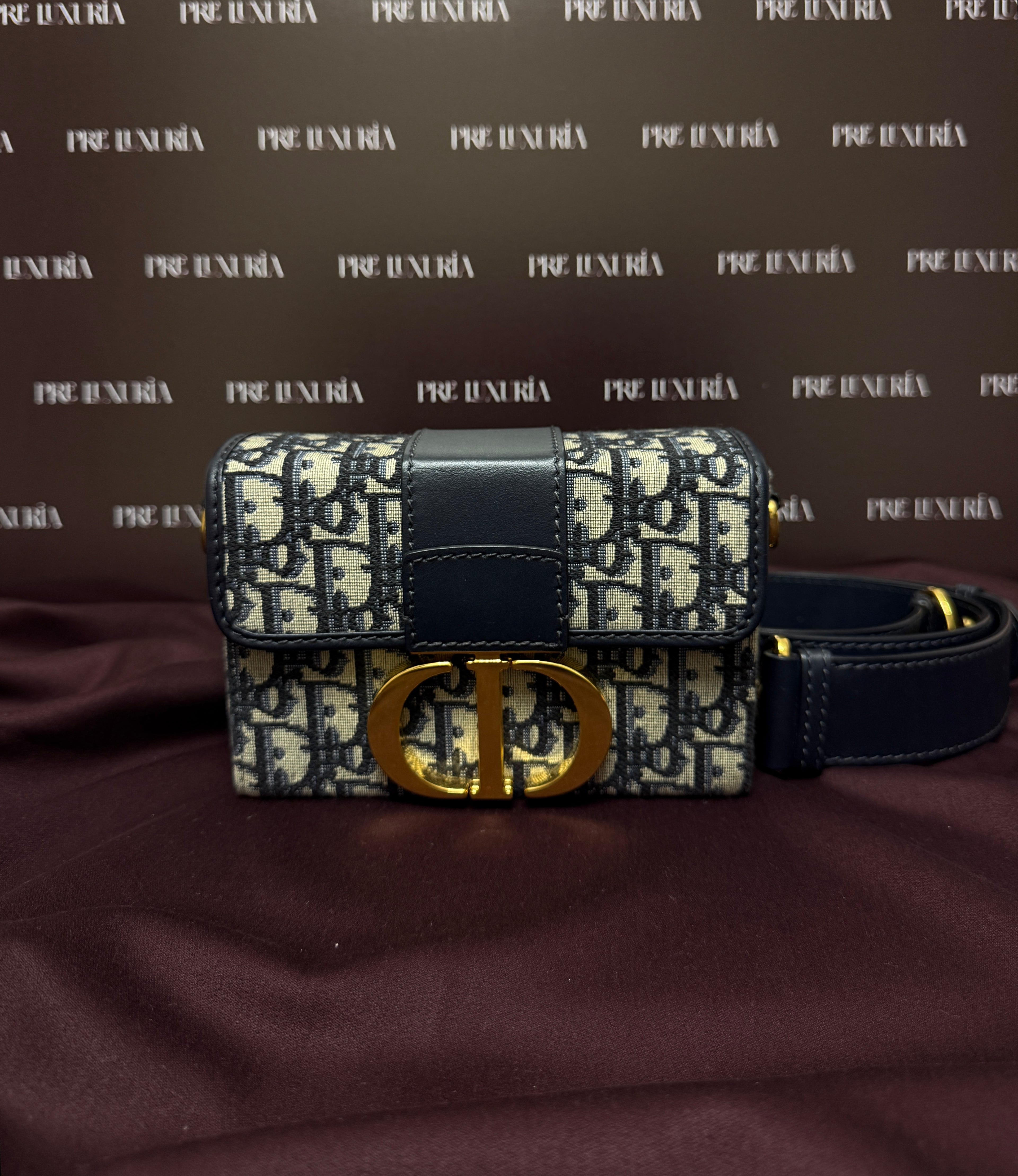 Dior Box 30 Montaigne in Blue Monogram Canvas Oblique