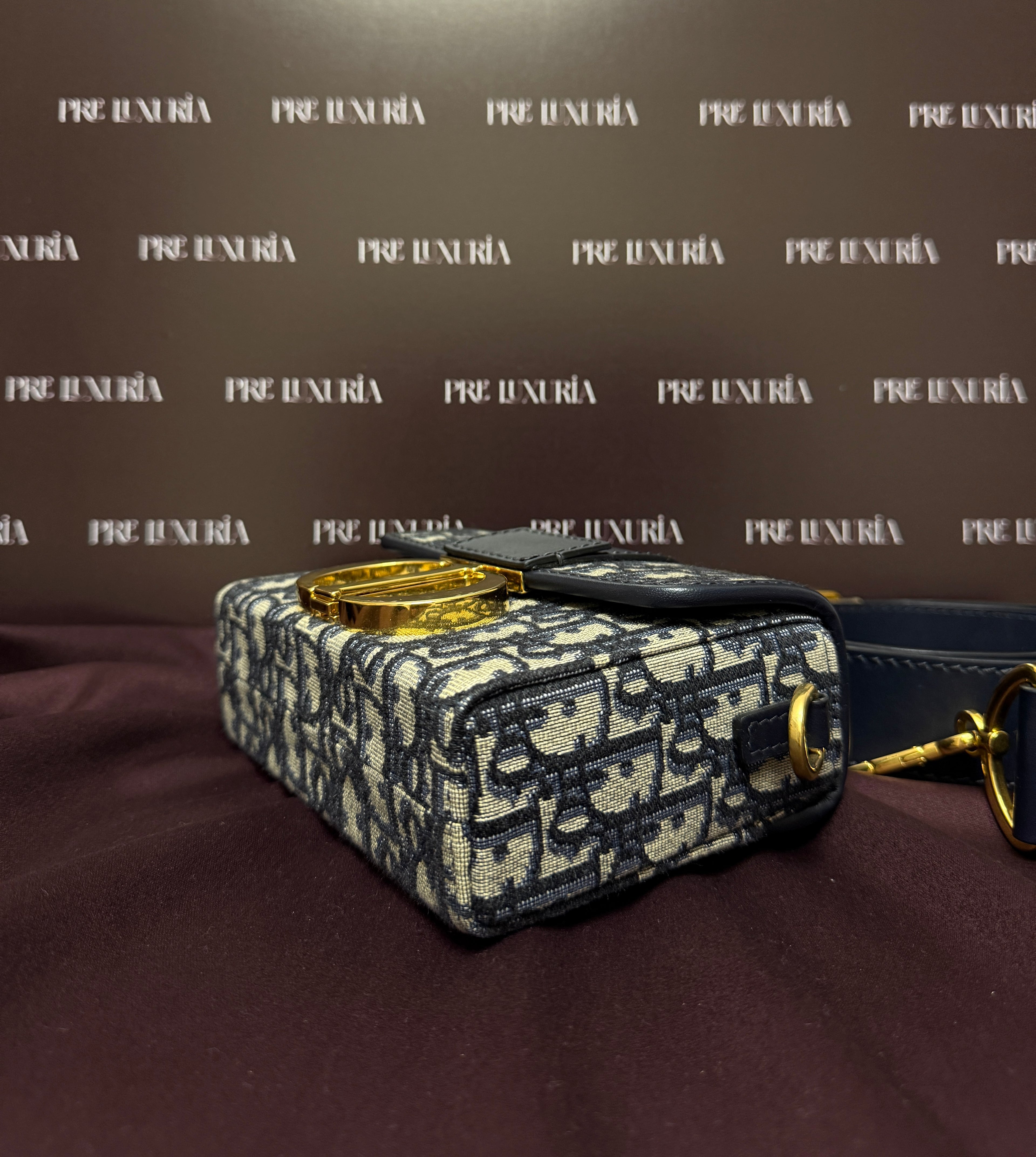 Dior Box 30 Montaigne in Blue Monogram Canvas Oblique
