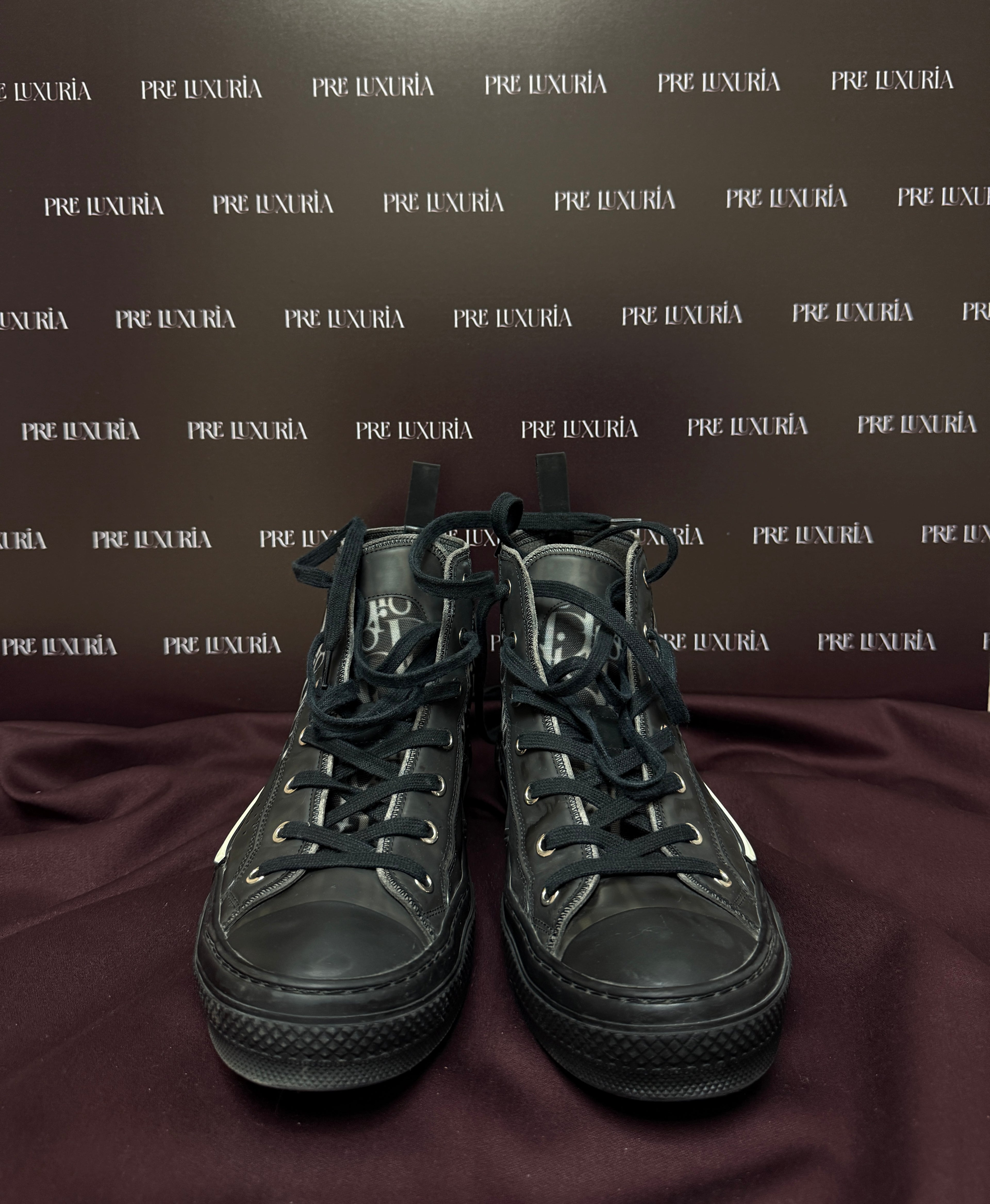 Dior B23 High Top Canvas Oblique in Black EU40