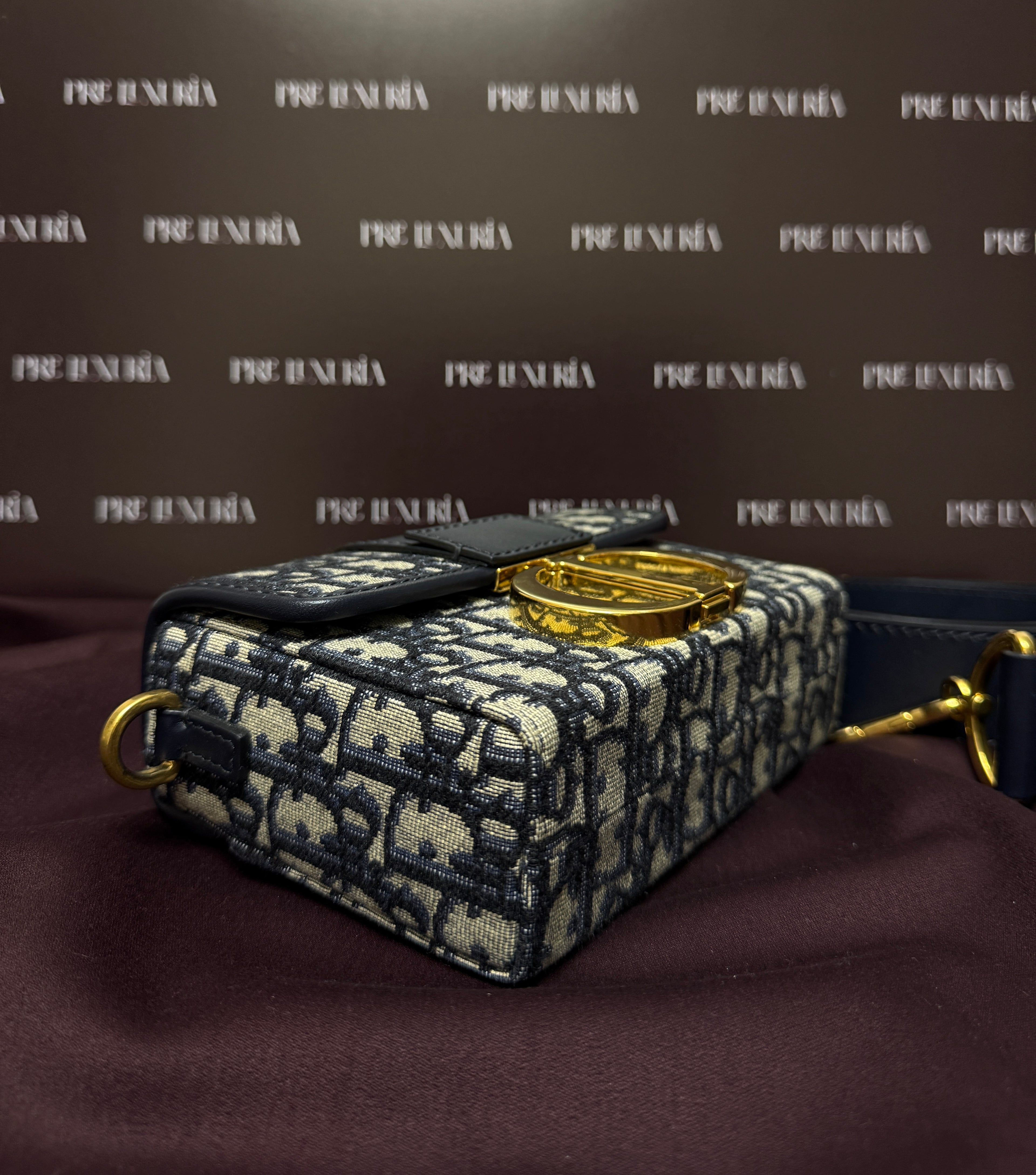 Dior Box 30 Montaigne in Blue Monogram Canvas Oblique