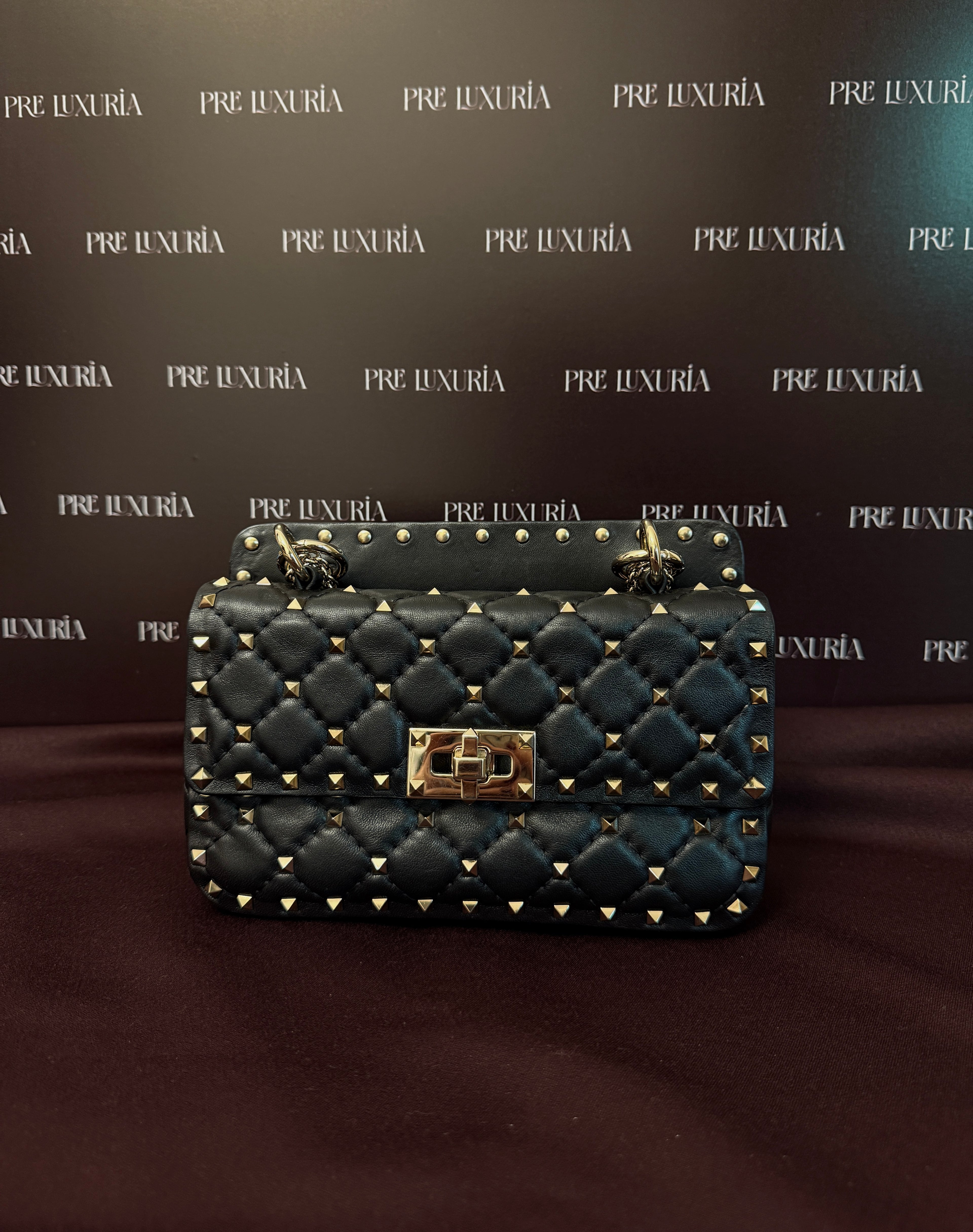 Valentino Garavani Nappa Rockstud Spike in Black S