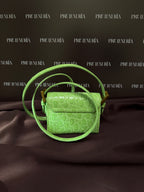 By Far Croco - Embossed Micro Fran in Green