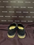 Saint Laurent Embroidered Espadrilles in Black Canvas EU39