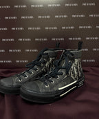 Dior B23 High Top Canvas Oblique in Black EU40