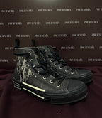Dior B23 High Top Canvas Oblique in Black EU40