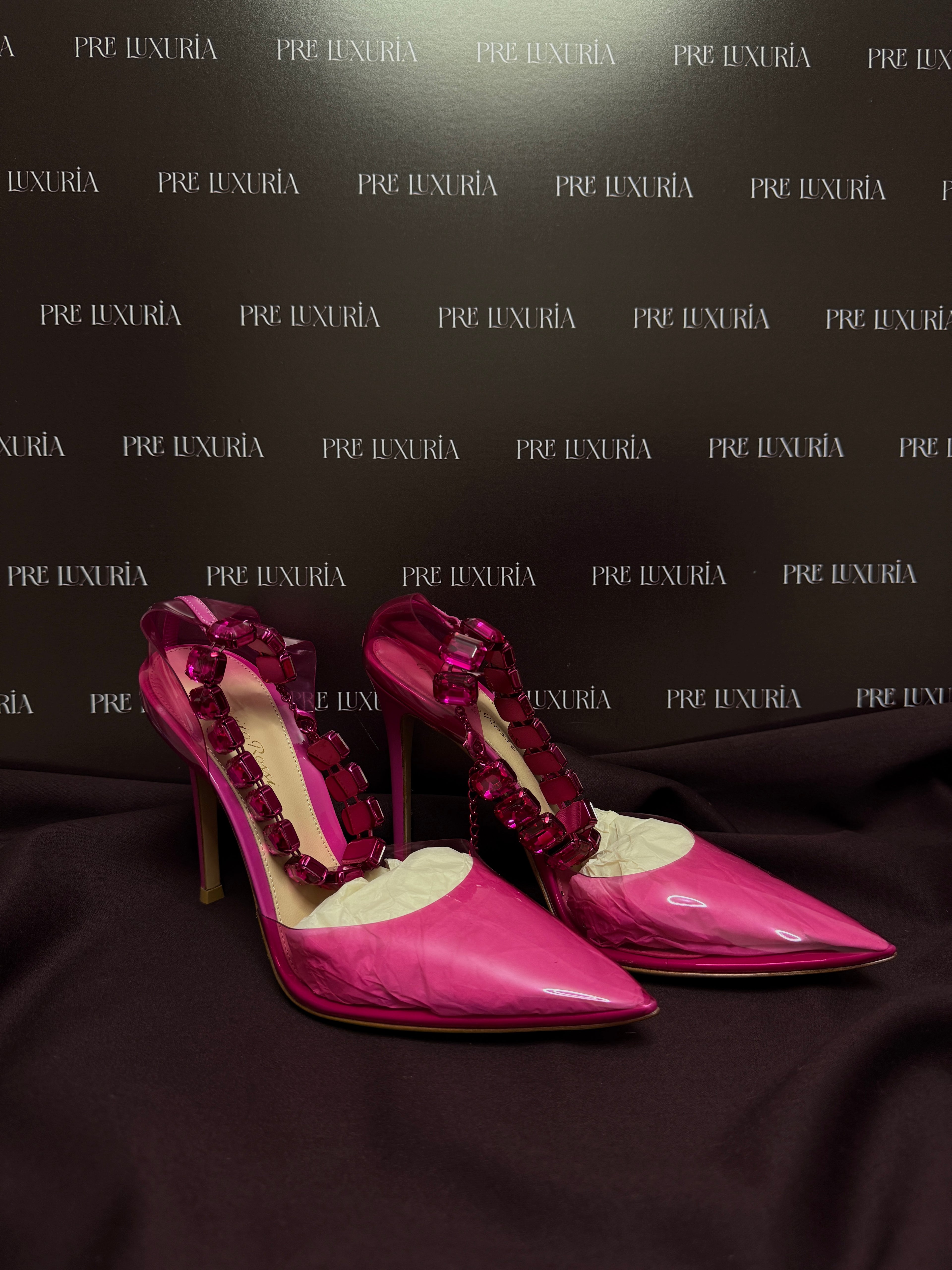 Gianvito Rossi Embellished PVC Pumps in Fuchsia EU38