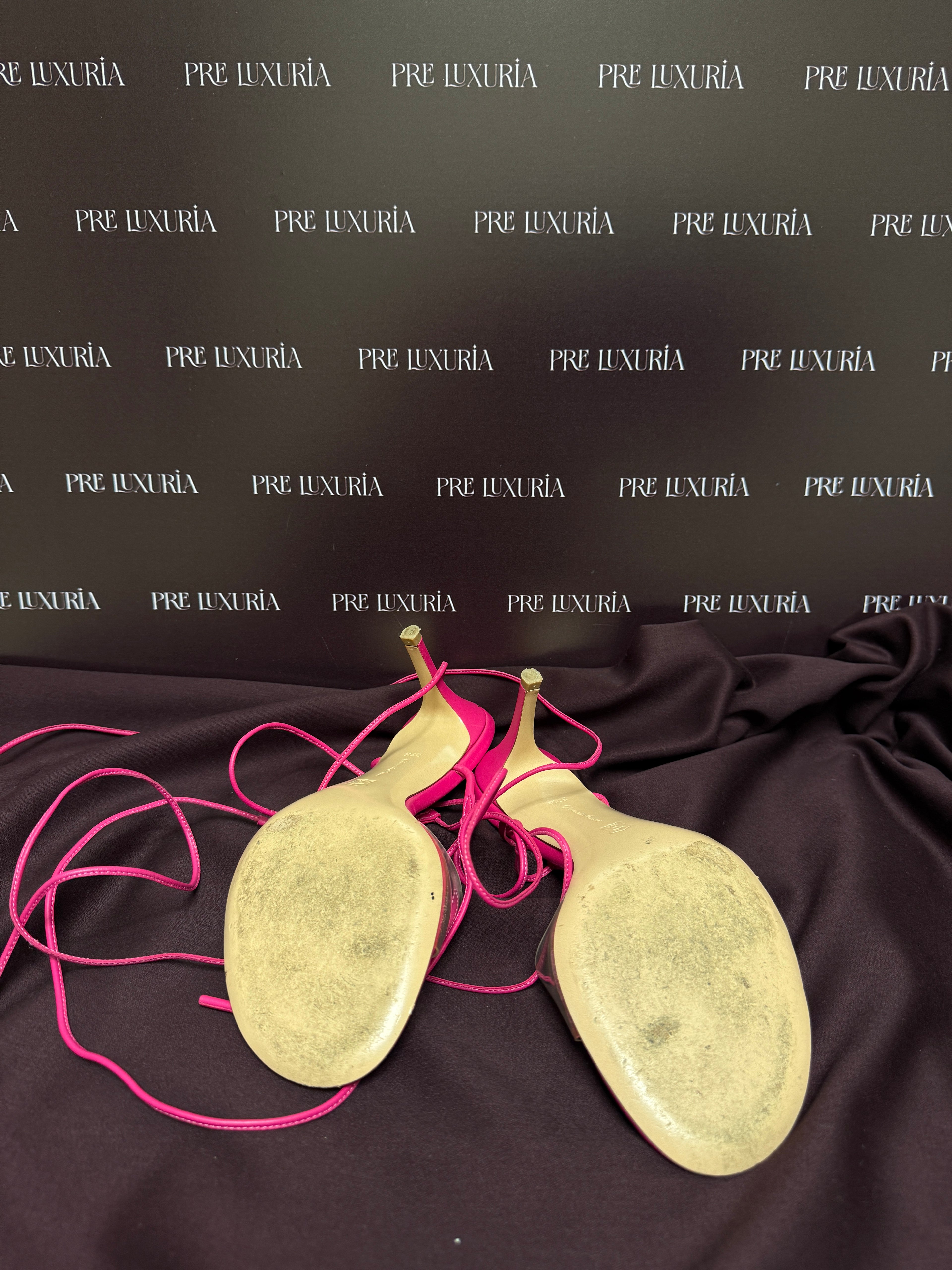 Gianvito Rossi Estelle Wrap-tie Sandals in Pink EU37.5