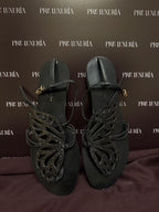 Sophia Webster Butterfly Flat Sandals in Black  EU39
