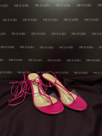 Gianvito Rossi Estelle Wrap-tie Sandals in Pink EU37.5