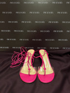 Gianvito Rossi Estelle Wrap-tie Sandals in Pink EU37.5