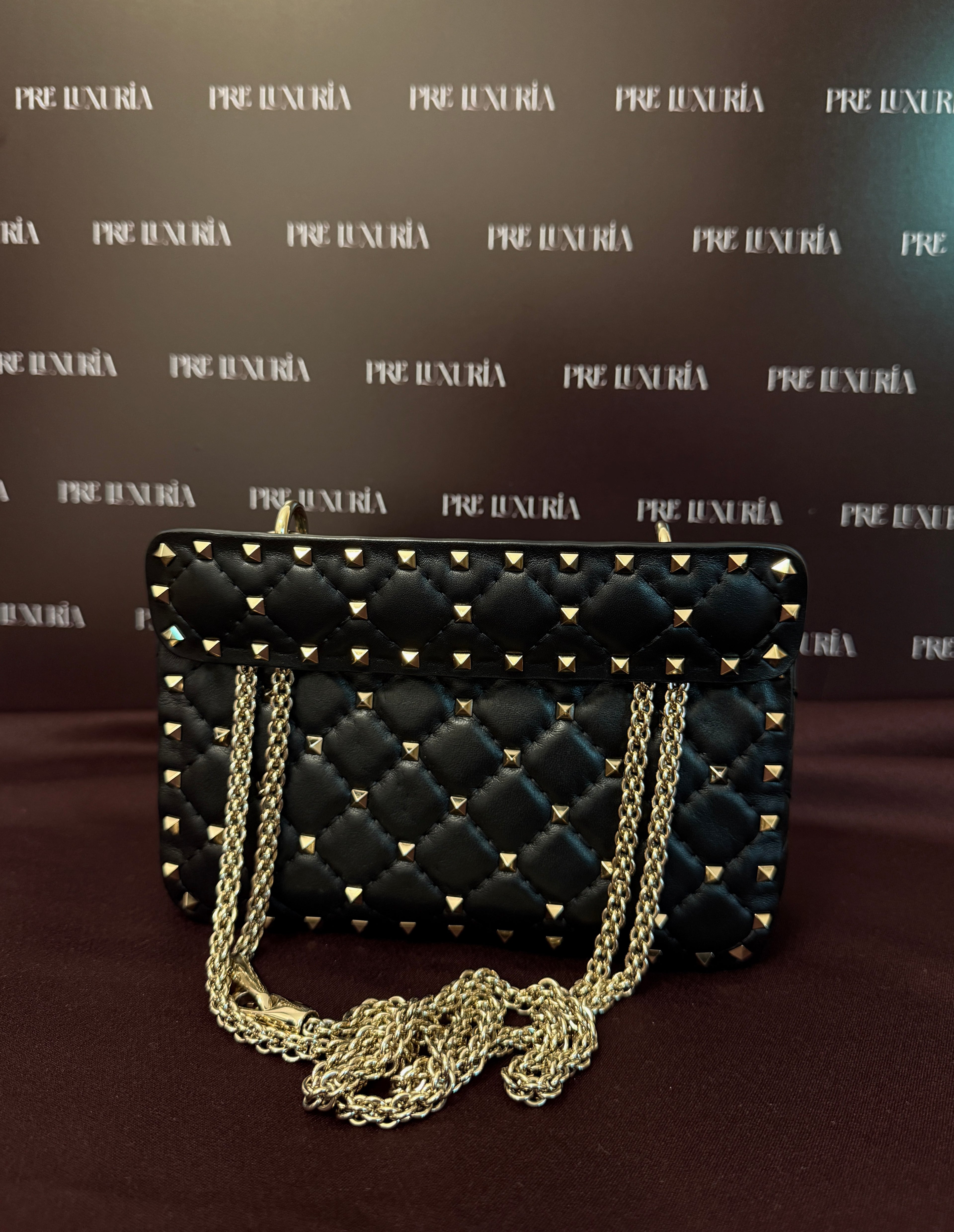 Valentino Garavani Nappa Rockstud Spike in Black S