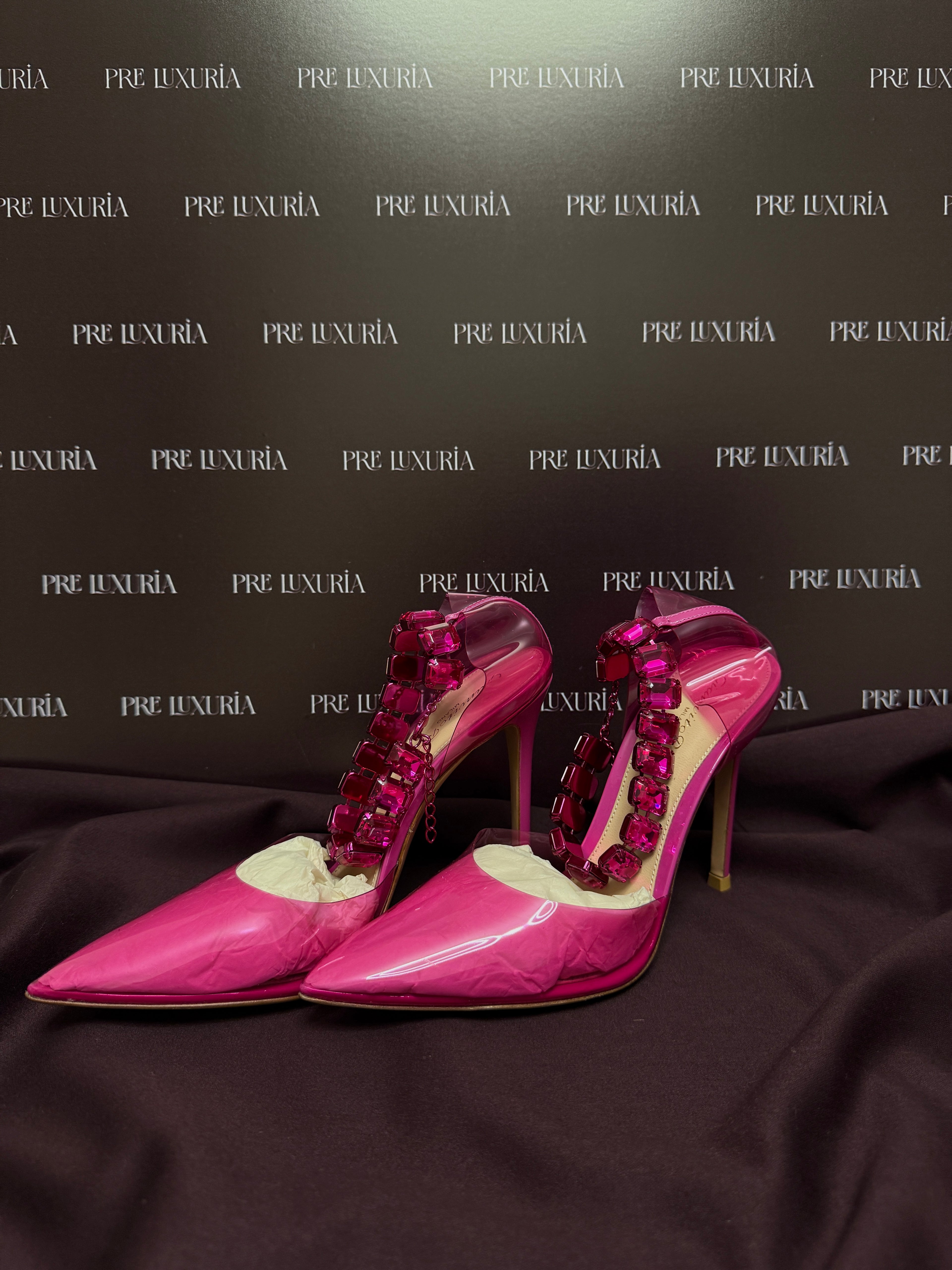 Gianvito Rossi Embellished PVC Pumps in Fuchsia EU38