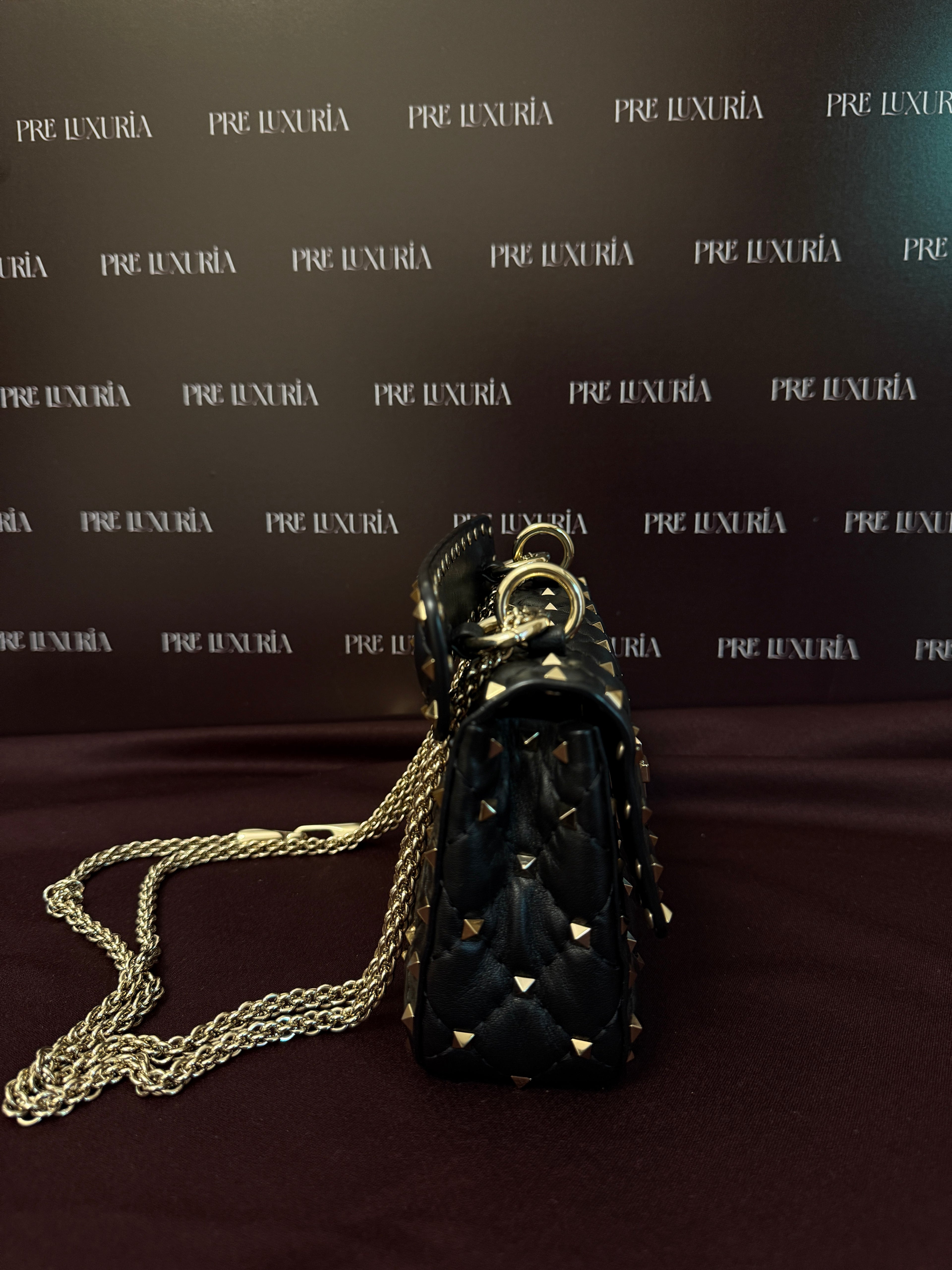 Valentino Garavani Nappa Rockstud Spike in Black S