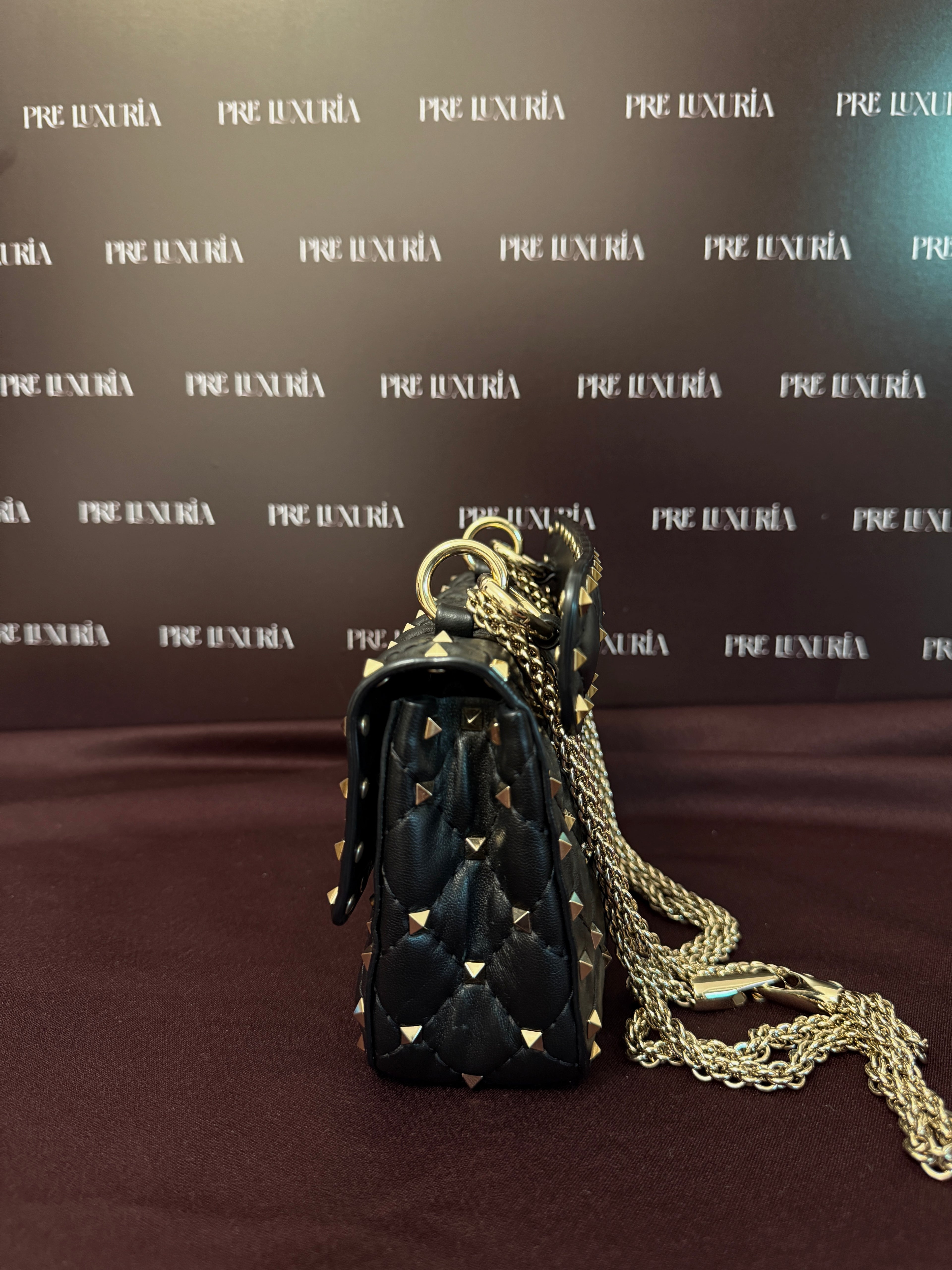 Valentino Garavani Nappa Rockstud Spike in Black S